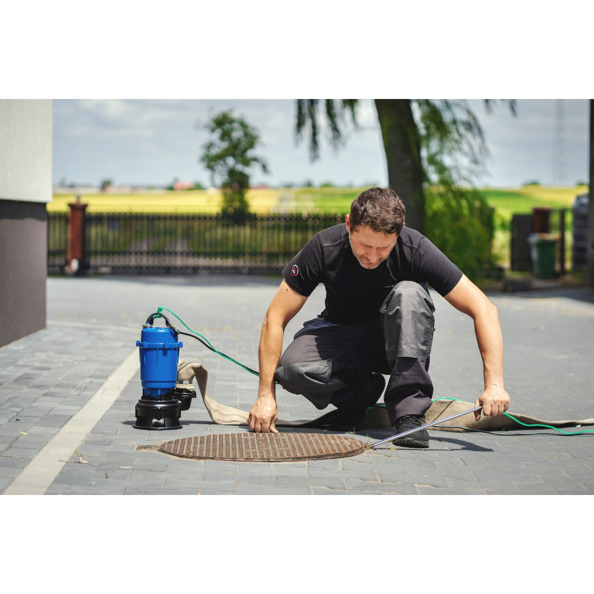 Kalové čerpadlo s drvičom, 230V, 550W, Geko G81424 Náhľad