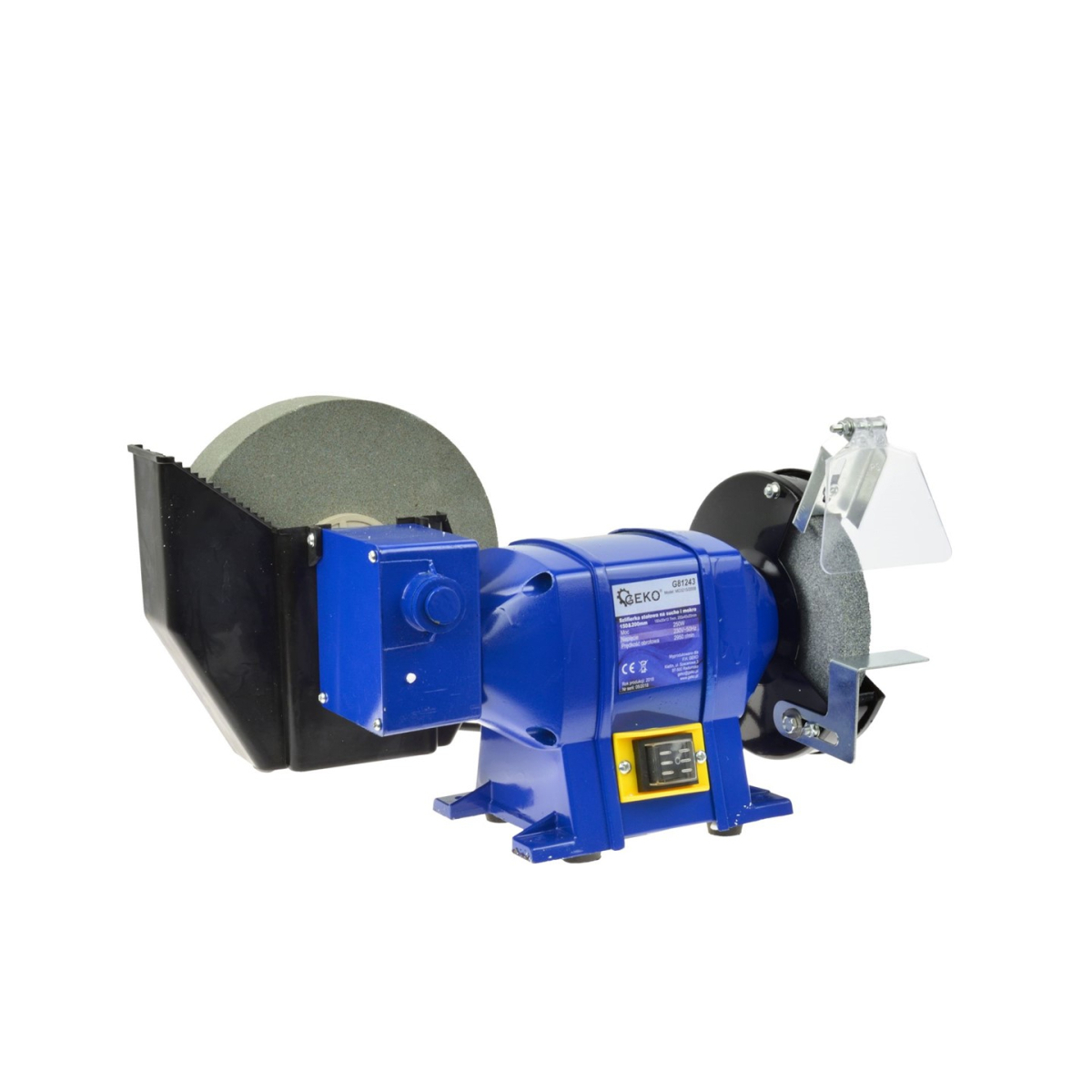 GEKO G81243 - Stolová brúska 250W s kotúčmi s priemermi 150 mm a 200 mm