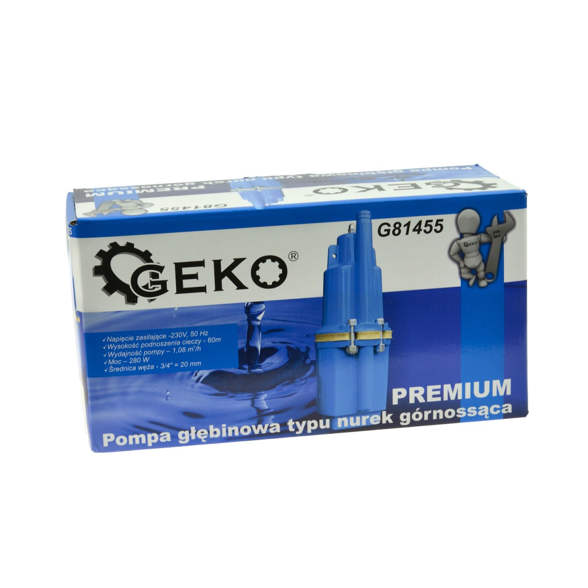 Membránové čerpadlo s výkonom 280W Geko G81455  Náhľad