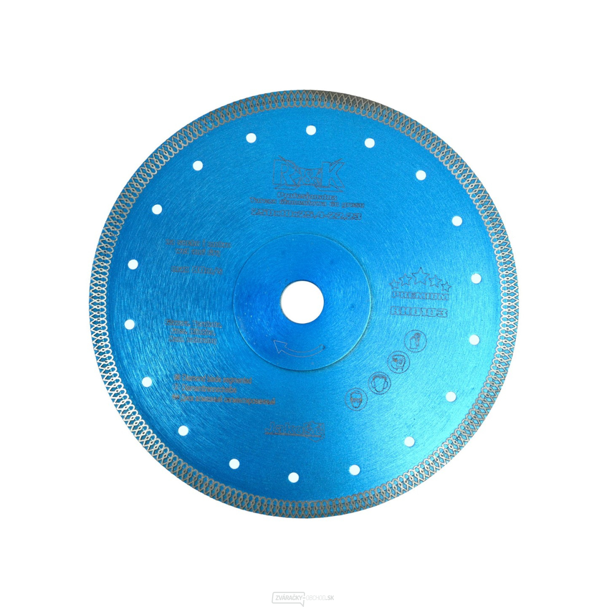 Diamantový kotúč 250x10x25,4-22,23mm na rezanie a brúsenie kameňa a keramiky Geko RK0103