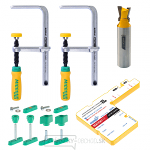 Súprava rybinových svoriek MICROJIG MATCHFIT PRO s frézou a príslušenstvom Súprava rybinových svoriek MICROJIG MATCHFIT PRO s frézou a príslušenstvom gallery main image