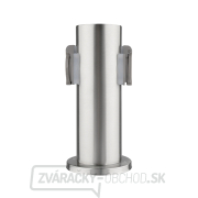 Solight záhradný stĺpik IP44, nerez oceľ, 2 zásuvky, valec, strieborný náhled