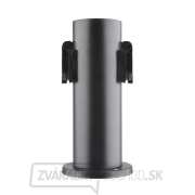 Solight záhradný stĺpik IP44, nerez oceľ, 2 zásuvky, valec, čierny náhled