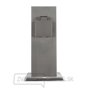 Solight záhradný stĺpik IP44, nerez oceľ, 2 zásuvky, hranol, strieborný náhled