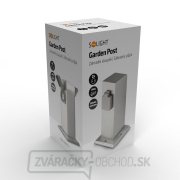 Solight záhradný stĺpik IP44, nerez oceľ, 2 zásuvky, hranol, strieborný náhled