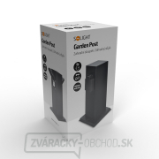 Solight záhradný stĺpik IP44, nerez oceľ, 2 zásuvky, hranol, čierny náhled