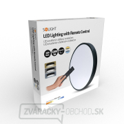 Solight LED osvetlenie s diaľkovým ovládačom, 36W, 2300lm, 30cm, zmena chromatickosti, stmievateľné, čierna náhled