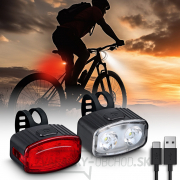 Solight set nabíjacích cyklo svietidiel, 160lm predné, zadné červená, Li-Ion, USB gallery main image