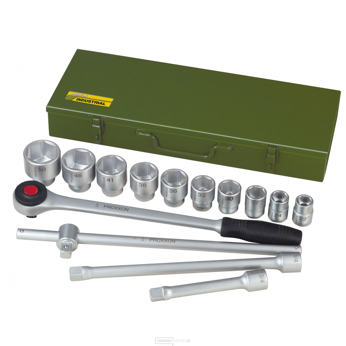 Gola sada s 3/4" račňou - 15 dielov