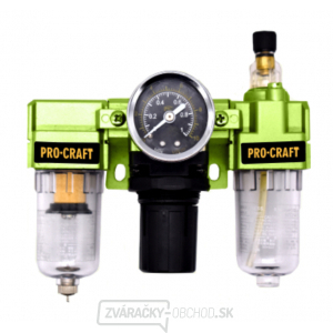 Regulátor tlaku so vzduchovým a olejovým filtrom Procraft FU02