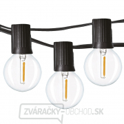 Solight LED vonkajšia reťaz s žiarovkami, 25 žiaroviek, 15m +5m, 20W, teplá biela gallery main image