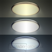 Solight LED stropné svetlo Silver, okrúhle, 24W, 1800lm, stmievateľné, diaľkové ovládanie, 38cm Náhľad