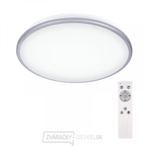 Solight LED stropné svetlo Silver, okrúhle, 24W, 1800lm, stmievateľné, diaľkové ovládanie, 38cm gallery main image