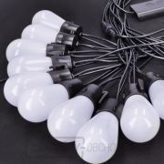 Solight LED smart vonkajšia reťaz s RGB žiarovkami, bluetooth, 15 žiaroviek, 14m+6m, 10W náhled