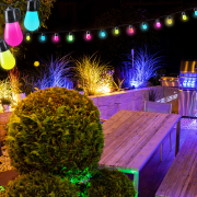 Solight LED smart vonkajšia reťaz s RGB žiarovkami, bluetooth, 15 žiaroviek, 14m+6m, 10W náhled