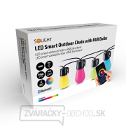 Solight LED smart vonkajšia reťaz s RGB žiarovkami, bluetooth, 15 žiaroviek, 14m+6m, 10W náhled