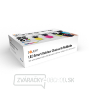 Solight LED smart vonkajšia reťaz s RGB žiarovkami, bluetooth, 15 žiaroviek, 14m+6m, 10W náhled