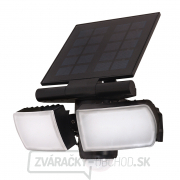 Solight LED solárne osvetlenie so senzorom, 8W, 600lm, Li-on, čierna gallery main image