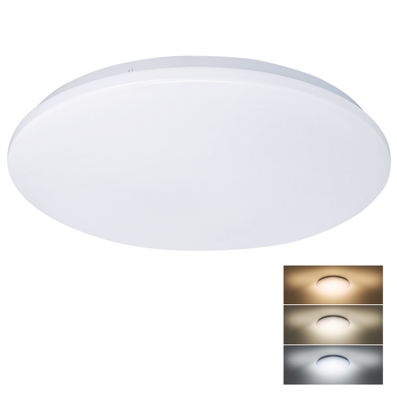 Solight LED stropné svetlo Plain, 3CCT, 36W, 2520lm, 3000K, 4000K, 6000K, okrúhle, 45cm