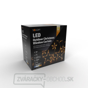 Solight LED vonkajší vianočný záves, hviezdy, šírka 3m, 123LED, IP44, 3xAA, teplá biela náhled