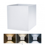 Solight LED vonkajšie nástenné osvetlenie Parma, 6W, 360lm, 10-110 °, biela gallery main image
