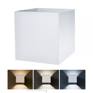 Solight LED vonkajšie nástenné osvetlenie Parma, 6W, 360lm, 10-110 °, biela gallery main image