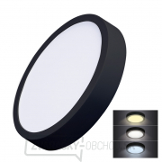 Solight LED mini panel CCT, prisadený, 24W, 1800lm, 3000K, 4000K, 6000K, okrúhly, čierna farba gallery main image