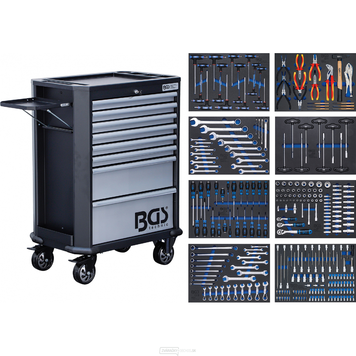 BGS 4007, Dielenský vozík | 8 zásuviek | s 299 nástrojmi