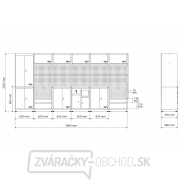 BGS 80130, Systém nástenných jednotiek | kompaktný | drevo | 6 moduly náhled