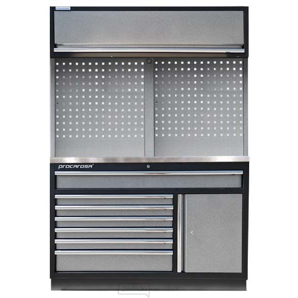 Zostava dielenského nábytku Procarosa PROFI 1371 Pracovná doska:: nerezová