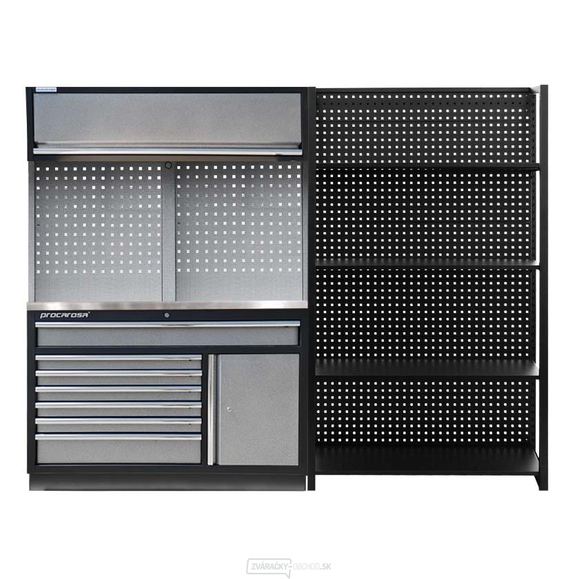 Zostava dielenského nábytku Procarosa PROFI TGC-1371-1200 Pracovná doska:: nerezová