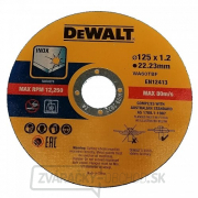 Rezný kotúč 125 x 1,2 mm, 10 ks DeWALT DT43922 Náhľad