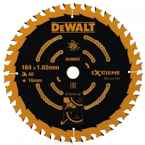 Pilový kotúč 184x16mm 40z ATB 20° DeWALT DT10303