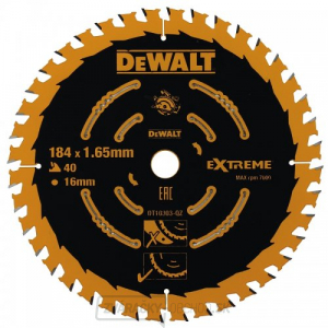 Pilový kotúč 184x16mm 40z ATB 20° DeWALT DT10303 Pilový kotúč 184x16mm 40z ATB 20° DeWALT DT10303 gallery main image