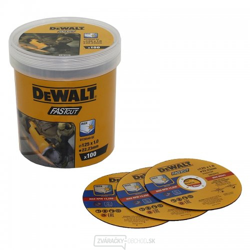 Koliesko pre nerezovú oceľ 125x1,0 mm 100ks DeWALT DT20540