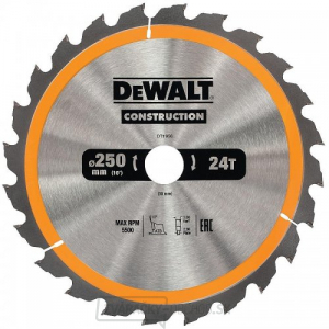 Pilový kotúč 250x30mm 24z ATB 10° DeWALT DT1956 Pilový kotúč 250x30mm 24z ATB 10° DeWALT DT1956 gallery main image
