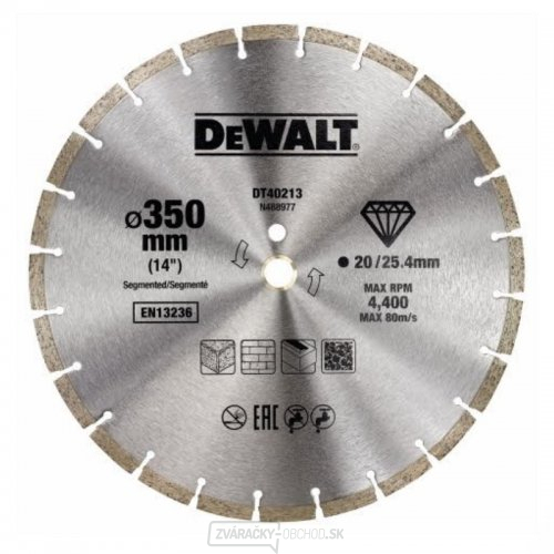 Diamantový kotúč 350 mm DeWALT DT40213