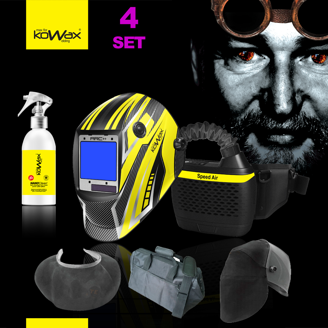 KOWAX Filtračne ventilačná jednotka Speed Air + kukla KWXSA820ARC++ SET4