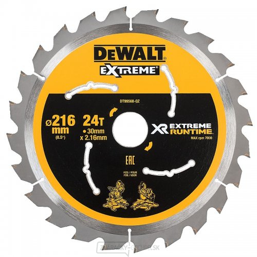 Pilový kotúč 216x30mm 24z DeWALT FLEXVOLT DT99568
