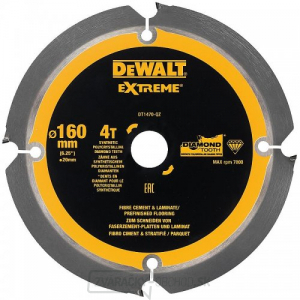 Pilový kotúč na cementovláknité dosky a laminát 160x20 mm 4z DeWALT DT1470 Pilový kotúč na cementovláknité dosky a laminát 160x20 mm 4z DeWALT DT1470 gallery main image