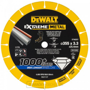 Diamantový kotúč EXTREME METAL 355 mm DeWALT DT40257