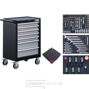 BGS 6074, Dielenský vozík | 7 zásuviek | s 215 nástrojmi BGS 6074, Dielenský vozík | 7 zásuviek | s 215 nástrojmi gallery main image