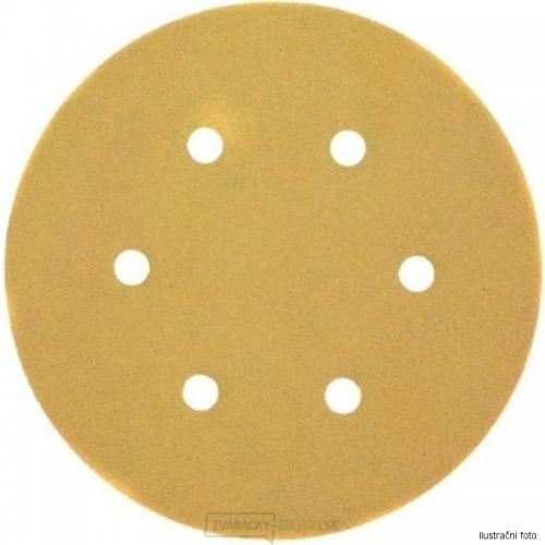 Brúsny kotúč na suchý zips pre excentrickú brúsku K180 6 otvorov 150 mm 25 ks DeWALT DT3136