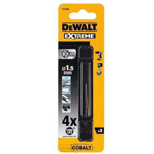 HSS-E COBALT 1,5x34mm (2ks) DeWALT DT4959