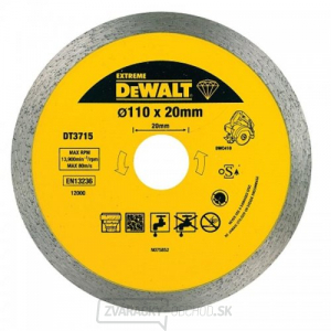 Diamantový nôž pre rezačku obkladačiek DWC410 na rezanie žuly 110x20mm DeWALT DT3715