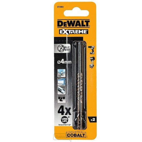 HSS-E COBALT 4,0x75mm (2ks) DeWALT DT4904