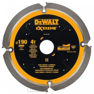 Pilový kotúč na cementovláknité dosky a laminát 190x30 mm 4z DeWALT DT1472 gallery main image