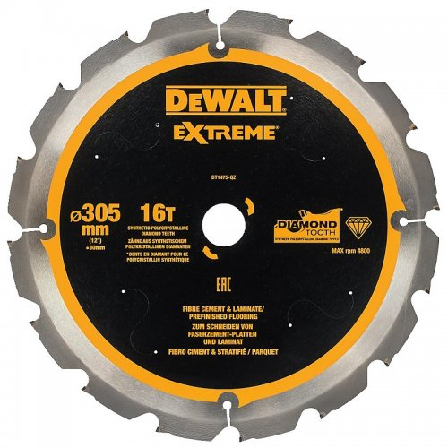 Pílový kotúč na cementovláknité dosky a laminát 305x30mm 16z DeWALT DT1475