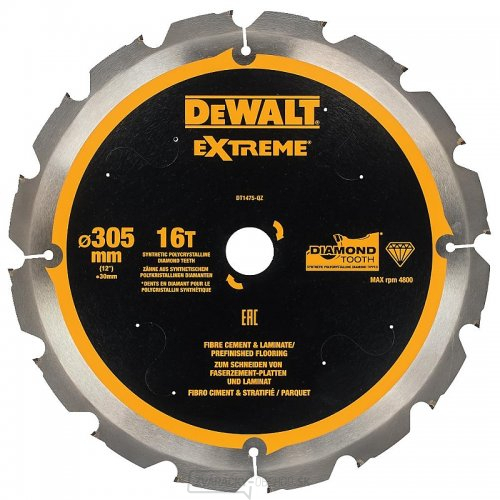 Pílový kotúč na cementovláknité dosky a laminát 305x30mm 16z DeWALT DT1475