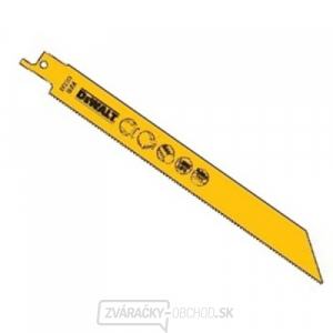 Demolačný pílový list na kov, plech, rúry a profily do 6 mm pre mečové píly 203 mm 100 ks DeWALT DT2323 gallery main image